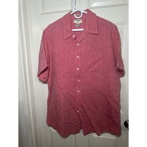 L.L Bean Classic Linen Men's Shirt XL Tall Lightly Fitted